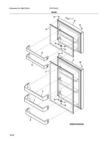 Doors parts for Frigidaire Top-Mount Refrigerator FFHT1835VS0 from AppliancePartsPros.com