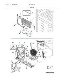 System parts for Frigidaire Top-Mount Refrigerator FFHT1835VS3 from AppliancePartsPros.com