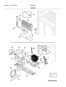 System parts for Frigidaire Top-Mount Refrigerator FFHT1835VW0 from AppliancePartsPros.com