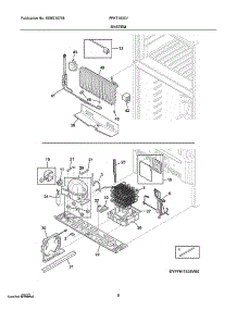 System parts for Frigidaire Top-Mount Refrigerator FFHT1835VW1 from AppliancePartsPros.com