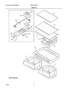 Shelves parts for Frigidaire Top-Mount Refrigerator FFHT1835VW3 from AppliancePartsPros.com
