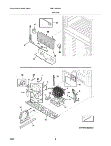 System parts for Frigidaire Top-Mount Refrigerator FFHT1835VW3 from AppliancePartsPros.com