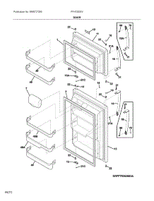 Doors parts for Frigidaire Top-Mount Refrigerator FFHT2033VP3 from AppliancePartsPros.com