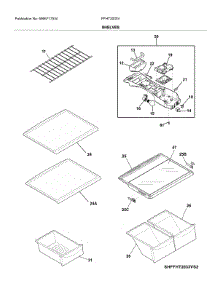 Shelves parts for Frigidaire Top-Mount Refrigerator FFHT2033VS2 from AppliancePartsPros.com