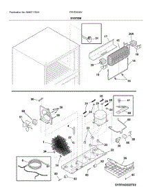 System parts for Frigidaire Top-Mount Refrigerator FFHT2033VS2 from AppliancePartsPros.com