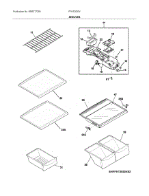 Shelves parts for Frigidaire Top-Mount Refrigerator FFHT2033VS4 from AppliancePartsPros.com