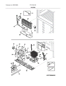 System parts for Frigidaire Top-Mount Refrigerator FFHT2045VB1 from AppliancePartsPros.com