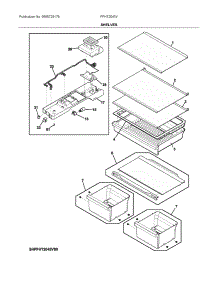 Shelves parts for Frigidaire Top-Mount Refrigerator FFHT2045VS1 from AppliancePartsPros.com