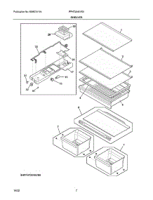 Shelves parts for Frigidaire Top-Mount Refrigerator FFHT2045VS3 from AppliancePartsPros.com