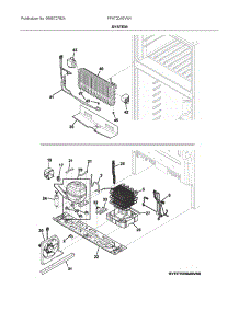 System parts for Frigidaire Top-Mount Refrigerator FFHT2045VW1 from AppliancePartsPros.com