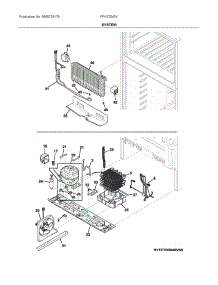 System parts for Frigidaire Top-Mount Refrigerator FFHT2045VW2 from AppliancePartsPros.com