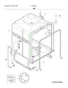 Tub parts for Frigidaire Dishwasher FFID2426TB0A from AppliancePartsPros.com