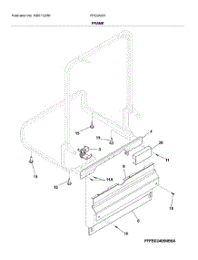 Frame parts for Frigidaire Dishwasher FFID2426TB0A from AppliancePartsPros.com