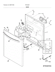 Door parts for Frigidaire Dishwasher FFID2426TB1A from AppliancePartsPros.com