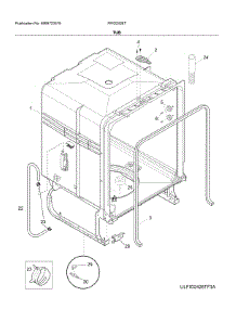 Tub parts for Frigidaire Dishwasher FFID2426TB2A from AppliancePartsPros.com
