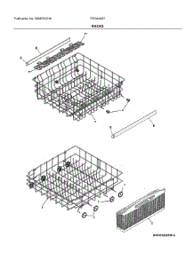 Racks parts for Frigidaire Dishwasher FFID2426TB2A from AppliancePartsPros.com