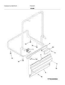 Frame parts for Frigidaire Dishwasher FFID2426TD3A from AppliancePartsPros.com