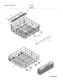Racks parts for Frigidaire Dishwasher FFID2426TD3A from AppliancePartsPros.com