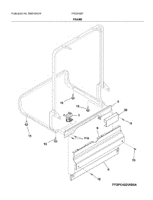Frame parts for Frigidaire Dishwasher FFID2426TD5A from AppliancePartsPros.com