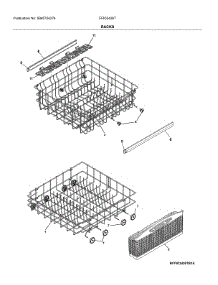 Racks parts for Frigidaire Dishwasher FFID2426TS5A from AppliancePartsPros.com