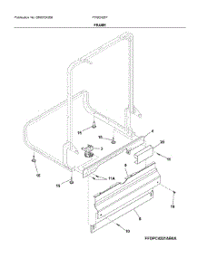 Frame parts for Frigidaire Dishwasher FFID2426TW3A from AppliancePartsPros.com