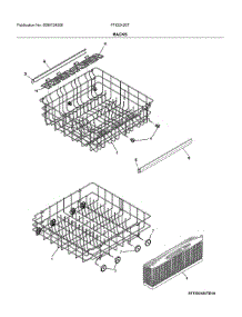 Racks parts for Frigidaire Dishwasher FFID2426TW3A from AppliancePartsPros.com
