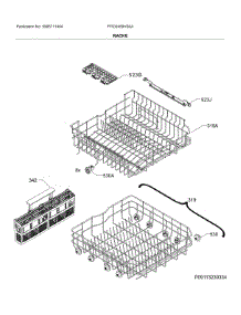 Racks parts for Frigidaire Dishwasher FFID2459VS0A from AppliancePartsPros.com