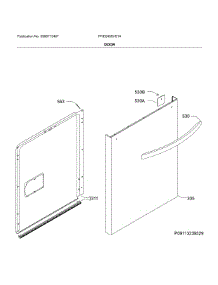Door parts for Frigidaire Dishwasher FFID2459VS1A from AppliancePartsPros.com