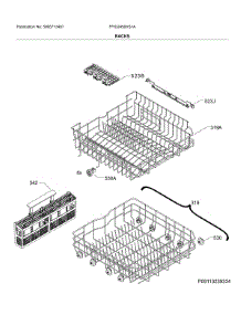 Racks parts for Frigidaire Dishwasher FFID2459VS1A from AppliancePartsPros.com