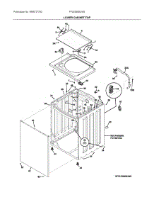 Lower Cabinet / Top parts for Frigidaire Laundry Center FFLE3900UW3 from AppliancePartsPros.com