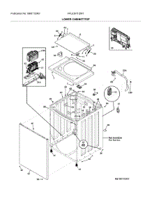 Lower Cabinet / Top parts for Frigidaire Laundry Center FFLE3911QW1 from AppliancePartsPros.com