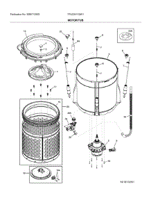 Motor / Tub parts for Frigidaire Laundry Center FFLE3911QW1 from AppliancePartsPros.com