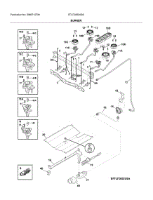Burner parts for Frigidaire Gas Range FFLF3052USB from AppliancePartsPros.com