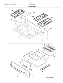 Top / Drawer parts for Frigidaire Gas Range FFLF3052USB from AppliancePartsPros.com