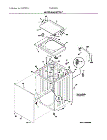 Lower Cabinet / Top parts for Frigidaire Laundry Center FFLG3900UW5 from AppliancePartsPros.com