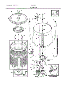 Motor / Tub parts for Frigidaire Laundry Center FFLG3900UW5 from AppliancePartsPros.com