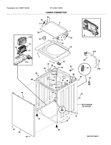Lower Cabinet / Top parts for Frigidaire Laundry Center FFLG3911QW2 from AppliancePartsPros.com