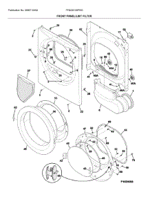 Front Panel / Lint Filter parts for Frigidaire Dryer FFQG5100PW0 from AppliancePartsPros.com