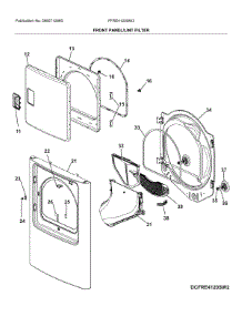 Fron Panel / Lint Filter parts for Frigidaire Dryer FFRE4120SW2 from AppliancePartsPros.com