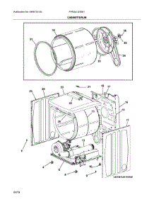 Cabinet / Drum parts for Frigidaire Dryer FFRG4120SW1 from AppliancePartsPros.com