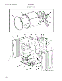 Cabinet / Drum parts for Frigidaire Dryer FFRG4120SW2 from AppliancePartsPros.com