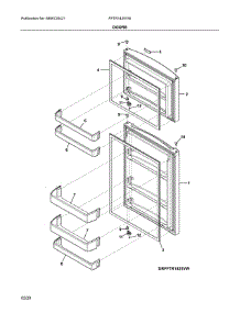 Doors parts for Frigidaire Top-Mount Refrigerator FFTR1425VW from AppliancePartsPros.com
