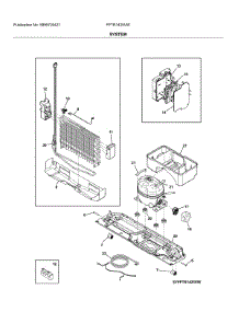 System parts for Frigidaire Top-Mount Refrigerator FFTR1425VW from AppliancePartsPros.com