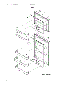 Doors parts for Frigidaire Top-Mount Refrigerator FFTR1813VB0 from AppliancePartsPros.com