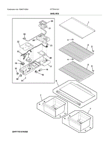 Shelves parts for Frigidaire Top-Mount Refrigerator FFTR1813VB0 from AppliancePartsPros.com