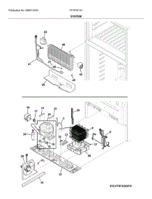 System parts for Frigidaire Top-Mount Refrigerator FFTR1813VB0 from AppliancePartsPros.com