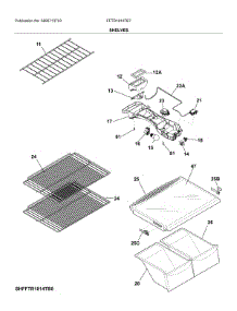 Shelves parts for Frigidaire Top-Mount Refrigerator FFTR1814TB7 from AppliancePartsPros.com
