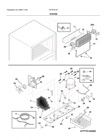 System parts for Frigidaire Top-Mount Refrigerator FFTR1814TBE from AppliancePartsPros.com