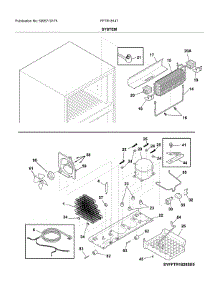 System parts for Frigidaire Top-Mount Refrigerator FFTR1814TBF from AppliancePartsPros.com