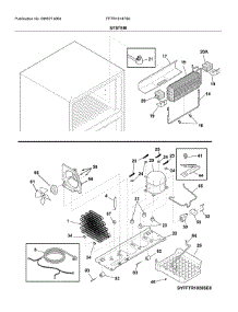 System parts for Frigidaire Top-Mount Refrigerator FFTR1814TS6 from AppliancePartsPros.com